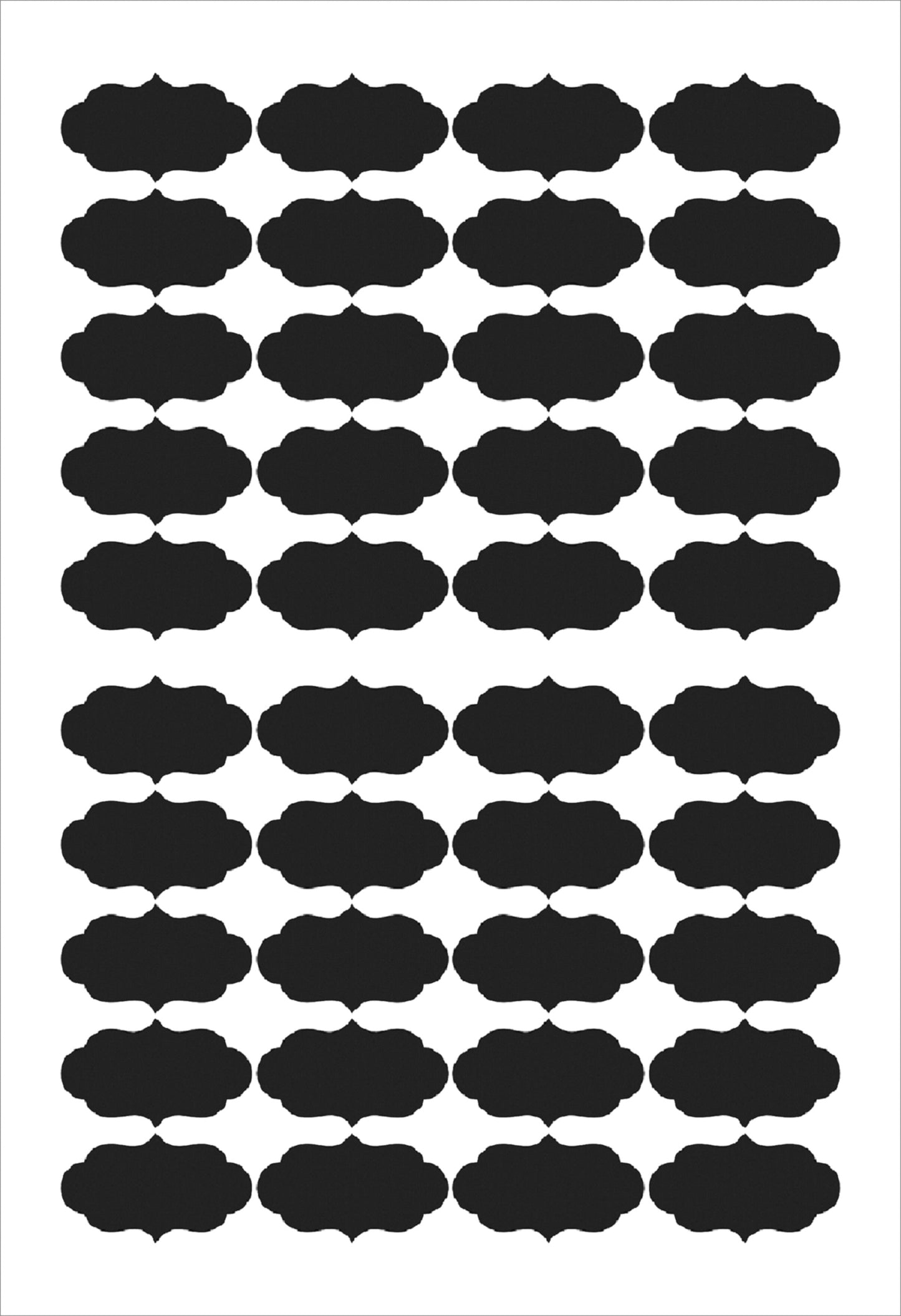 iberry's 108 pieces Waterproof Vinyl Stickers for Mason Jars Glass Bottle, Decals Craft, Kitchen Jar (Paper, 7 cm x 4 cm, Black, 108 Piece) -(2)