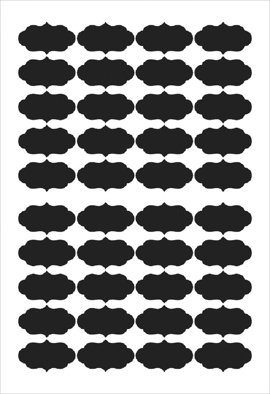 iberry's 108 pieces Waterproof Vinyl Stickers for Mason Jars Glass Bottle, Decals Craft, Kitchen Jar (Paper, 7 cm x 4 cm, Black, 108 Piece) -(2)