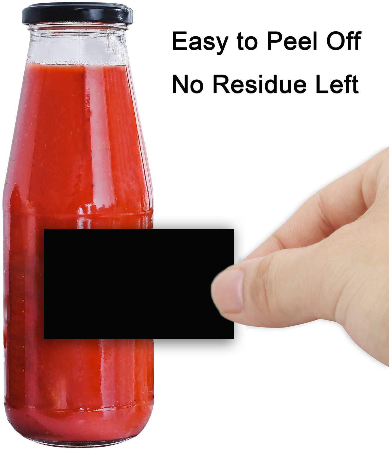 iberry's 108 pieces Waterproof Vinyl Stickers for Mason Jars Glass Bottle, Decals Craft, Kitchen Jar (Paper, 7 cm x 4 cm, Black, 108 Piece) -(10)