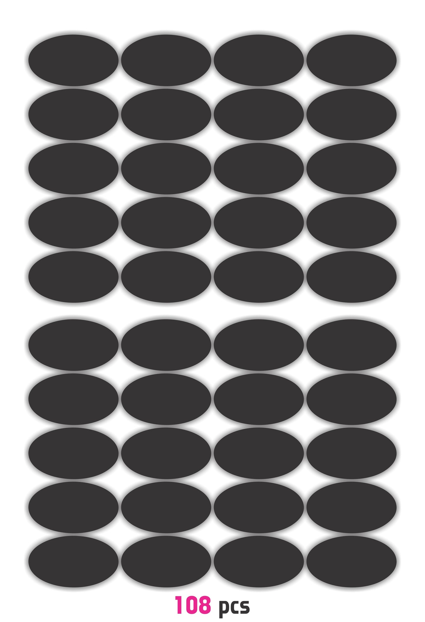 iberry's 108 pieces Waterproof Vinyl Stickers for Mason Jars Glass Bottle, Decals Craft, Kitchen Jar (Paper, 7 cm x 4 cm, Black, 108 Piece) -(11)