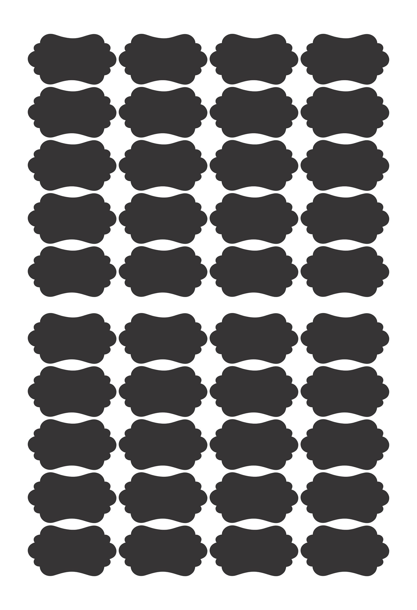 iberry's 108 pieces Waterproof Vinyl Stickers for Mason Jars Glass Bottle, Decals Craft, Kitchen Jar (Paper, 7 cm x 4 cm, Black, 108 Piece) -(12)