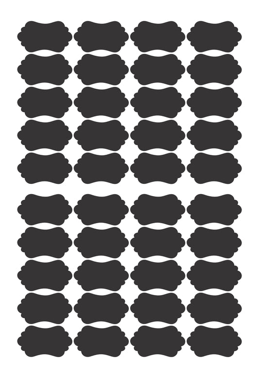 iberry's 108 pieces Waterproof Vinyl Stickers for Mason Jars Glass Bottle, Decals Craft, Kitchen Jar (Paper, 7 cm x 4 cm, Black, 108 Piece) -(12)