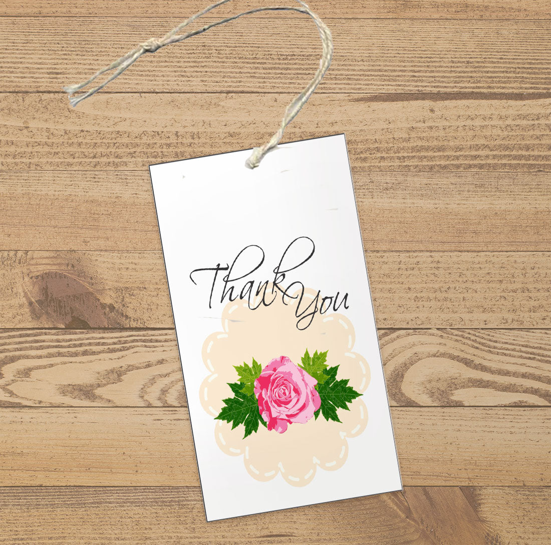 iberry's 100 pcs Thankyou Tags with Thread, Thankyou Tags for Return Gifts, Thankyou Tags for Small Business, Tags for Return Gifts-01