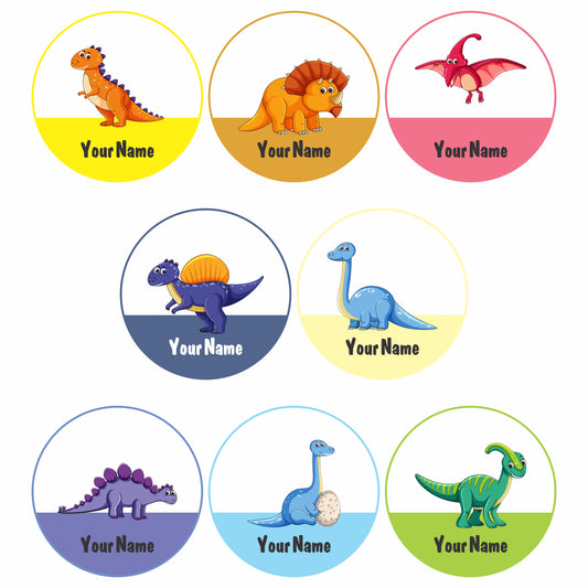 Round 3" Personalized waterproof sticker | Set of 40 stickers | 8 diffrent designs -1
