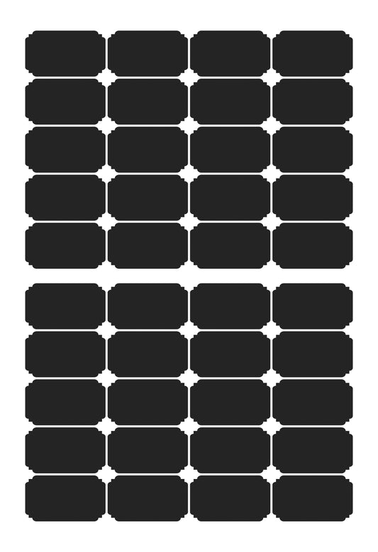 iberry's 108 pieces Waterproof Vinyl Stickers for Mason Jars Glass Bottle, Decals Craft, Kitchen Jar (Paper, 7 cm x 4 cm, Black, 108 Piece) -(3)