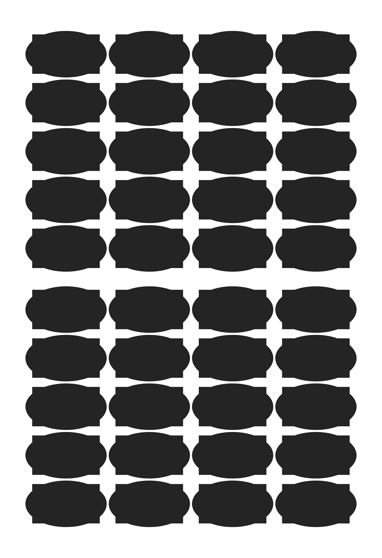 iberry's 108 pieces Waterproof Vinyl Stickers for Mason Jars Glass Bottle, Decals Craft, Kitchen Jar (Paper, 7 cm x 4 cm, Black, 108 Piece) -(4)