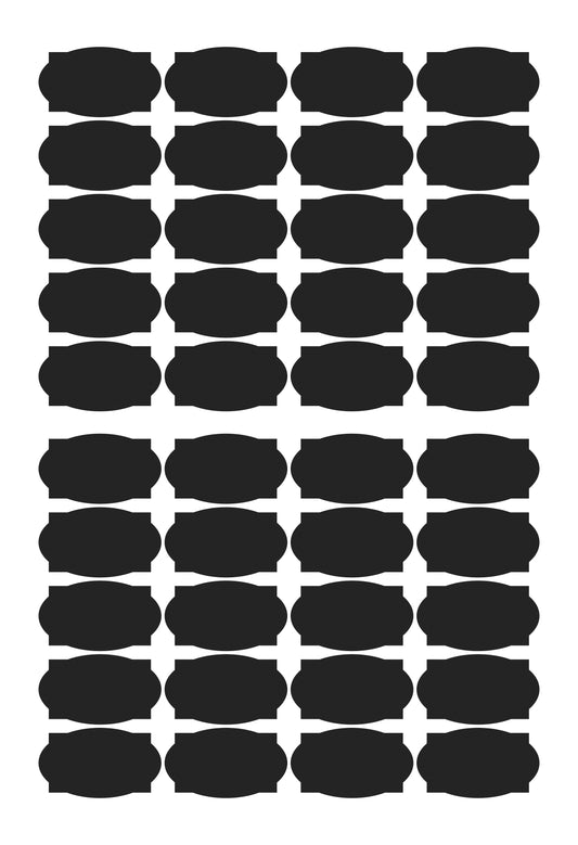 iberry's 108 pieces Waterproof Vinyl Stickers for Mason Jars Glass Bottle, Decals Craft, Kitchen Jar (Paper, 7 cm x 4 cm, Black, 108 Piece) -(4)