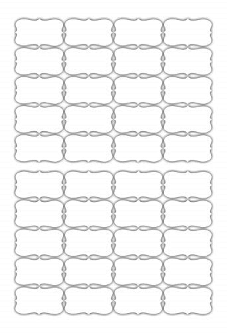 iberry's 108 pieces Waterproof Vinyl Stickers for Mason Jars Glass Bottle, Decals Craft, Kitchen Jar (Paper, 7 cm x 4 cm, White, 108 Piece) (Curvy 2 stickers curly) ( 5 )