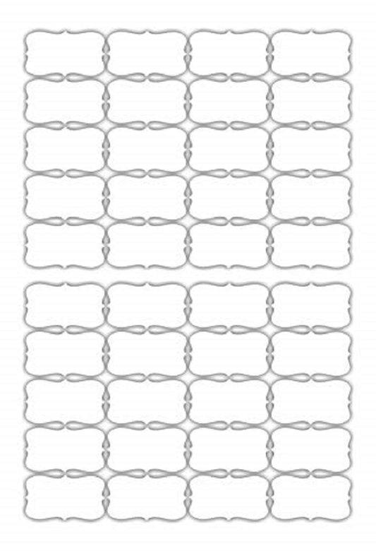iberry's 108 pieces Waterproof Vinyl Stickers for Mason Jars Glass Bottle, Decals Craft, Kitchen Jar (Paper, 7 cm x 4 cm, White, 108 Piece) (Curvy 2 stickers curly) ( 5 )