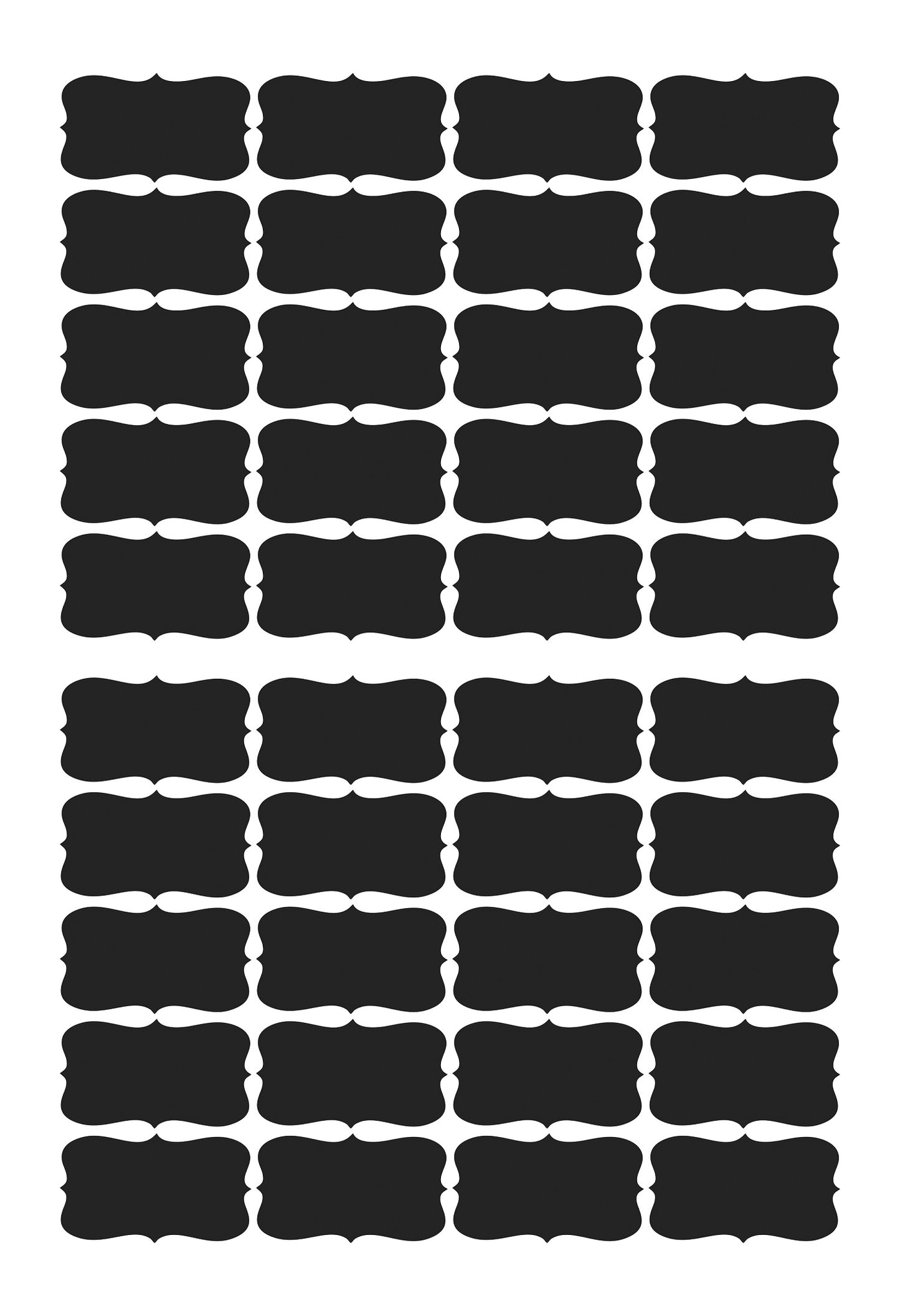 iberry's 108 pieces Waterproof Vinyl Stickers for Mason Jars Glass Bottle, Decals Craft, Kitchen Jar (Paper, 7 cm x 4 cm, Black, 108 Piece) -(5)