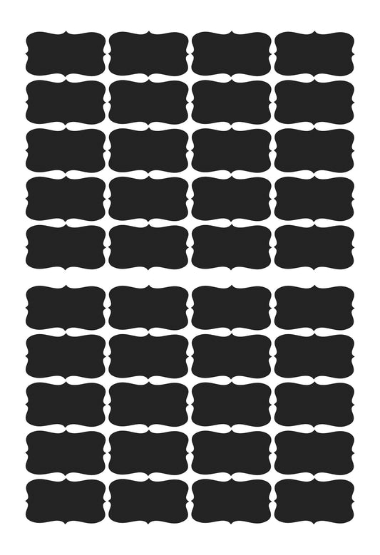 iberry's 108 pieces Waterproof Vinyl Stickers for Mason Jars Glass Bottle, Decals Craft, Kitchen Jar (Paper, 7 cm x 4 cm, Black, 108 Piece) -(5)