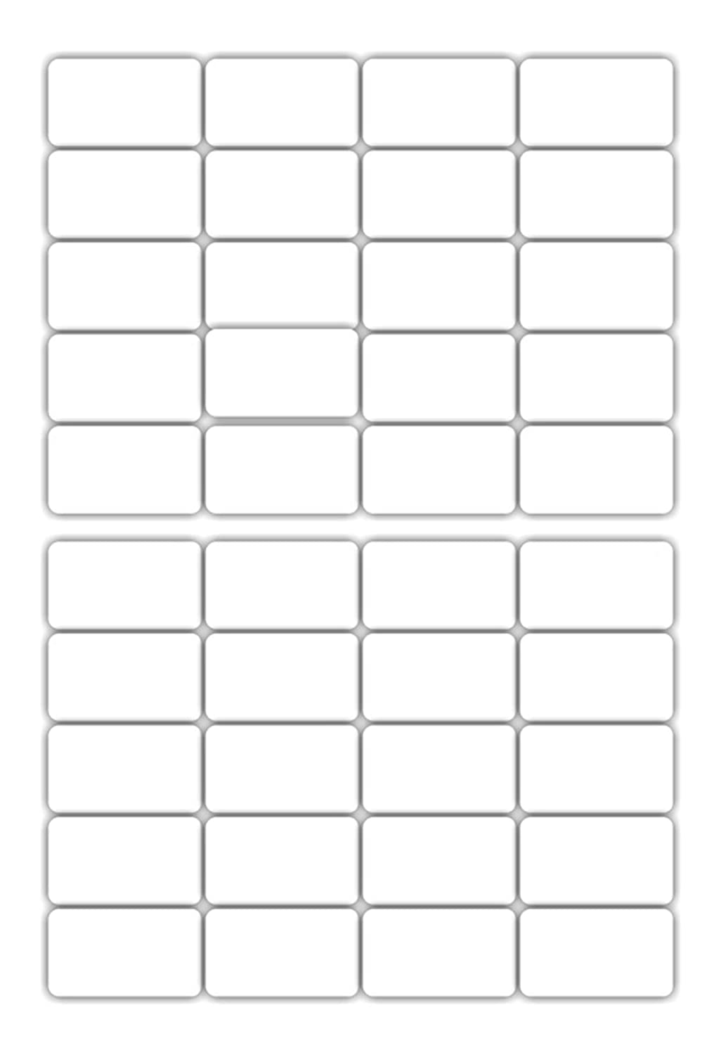iberry's 108 pieces Waterproof Vinyl Stickers for Mason Jars Glass Bottle, Decals Craft, Kitchen Jar (Paper, 7 cm x 4 cm, White, 108 Piece) (Rectangle with Edge Corner Sticker) ( 9 )