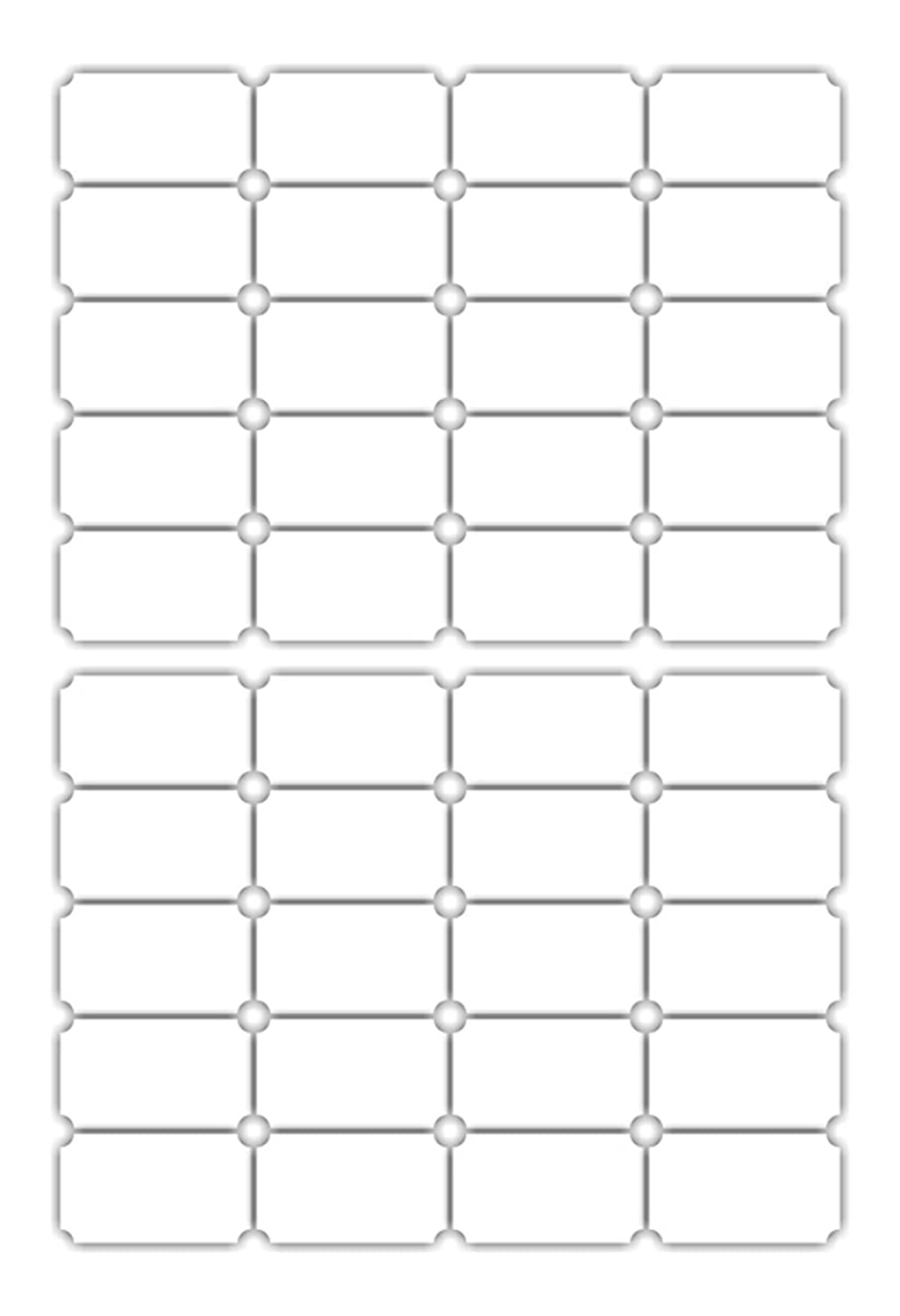 iberry's 108 pieces Waterproof Vinyl Stickers for Mason Jars Glass Bottle, Decals Craft, Kitchen Jar (Paper, 7 cm x 4 cm, White, 108 Piece) (Recty with Sculoped Corner stickers curly) (6)
