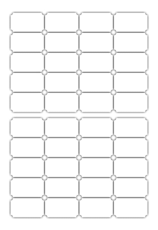 iberry's 108 pieces Waterproof Vinyl Stickers for Mason Jars Glass Bottle, Decals Craft, Kitchen Jar (Paper, 7 cm x 4 cm, White, 108 Piece) (Recty with Sculoped Corner stickers curly) (6)