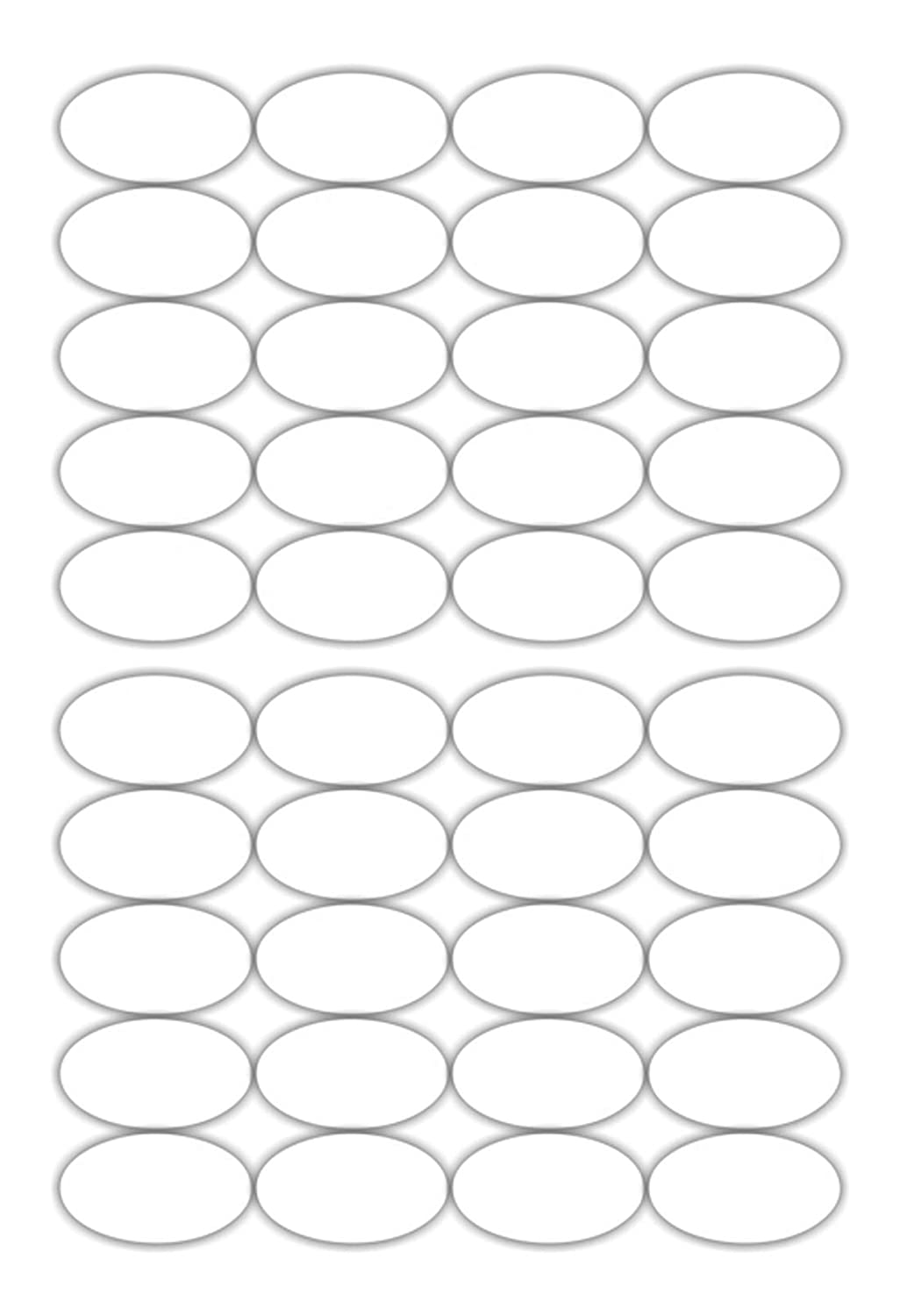 iberry's 108 pieces Waterproof Vinyl Stickers for Mason Jars Glass Bottle, Decals Craft, Kitchen Jar (Paper, 7 cm x 4 cm, White, 108 Piece) (Oval Sticker) (11)