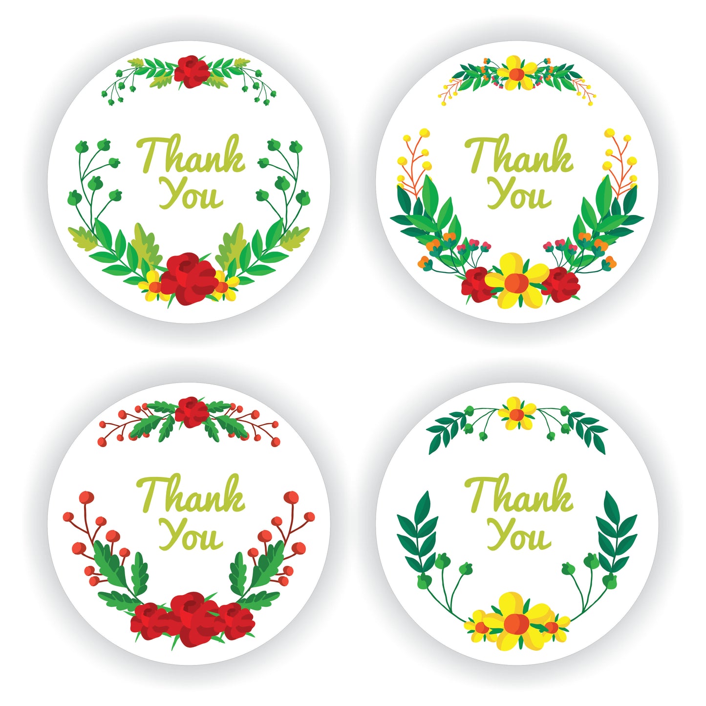 iberry's 1.5 inches Thank You Stickers | Thankyou Stickers for Customized Packaging and Small Business | Stickers for Order Packaging