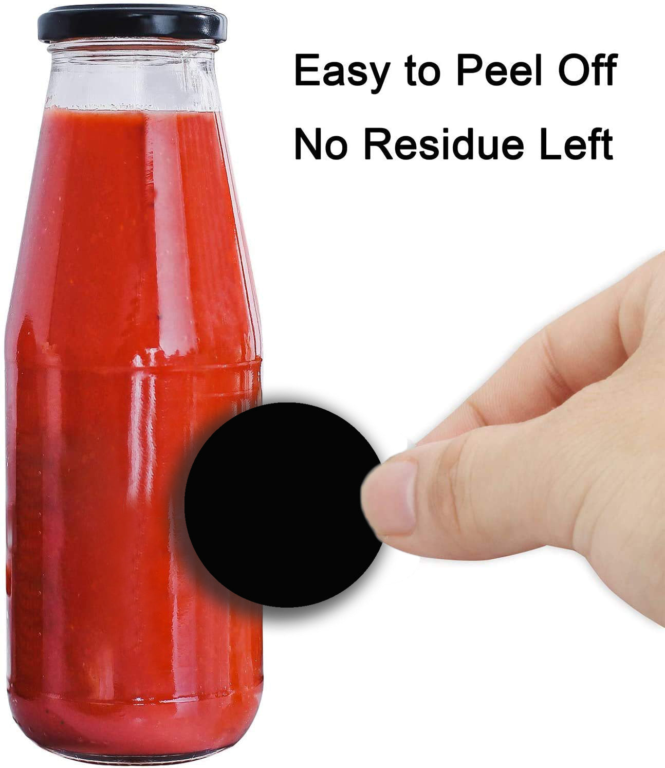 iberry's 108 pieces Waterproof Vinyl Stickers for Mason Jars Glass Bottle, Decals Craft, Kitchen Jar (Paper, 7 cm x 4 cm, Black, 108 Piece) -(7)