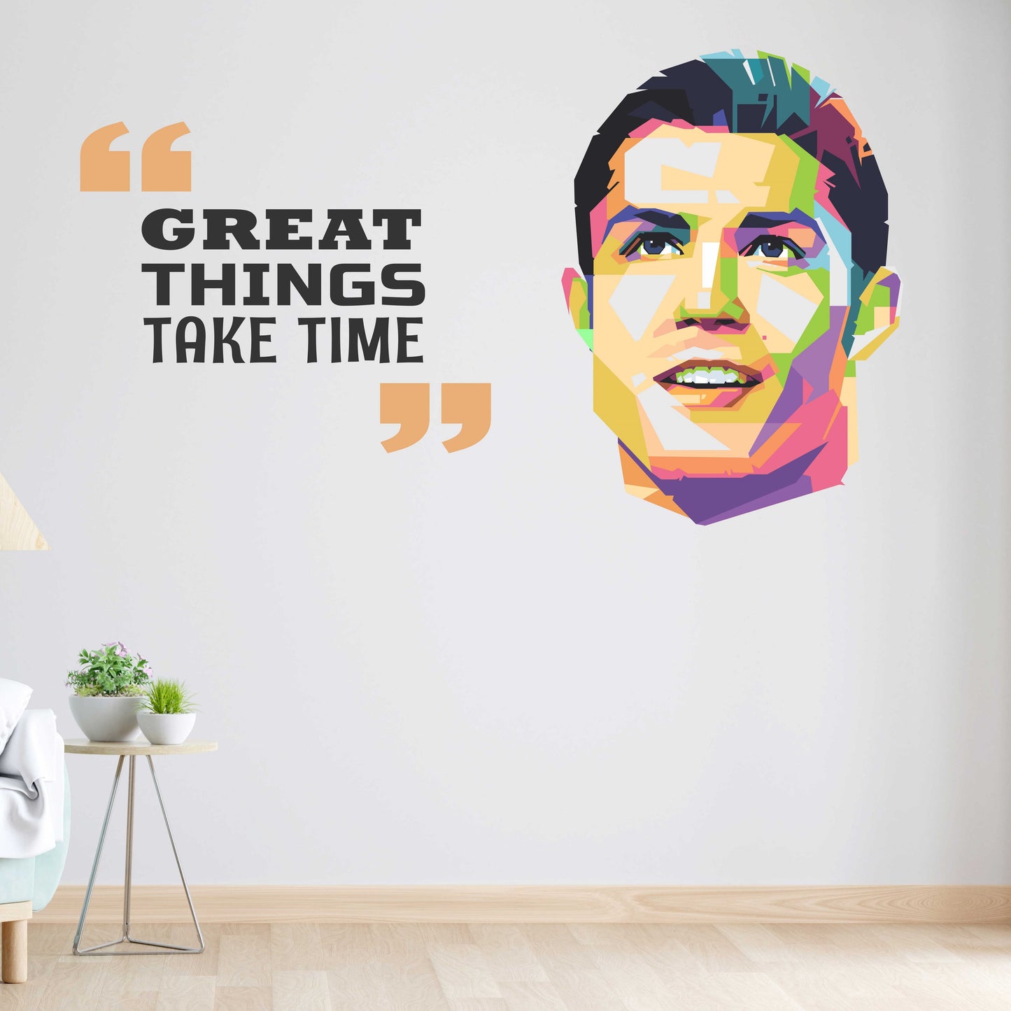 iberry's Inspirational Motivational Quotes Wall Sticker, Great Things Takes time"- 42 x 72 cm Wall Stickers for Study- Office-07