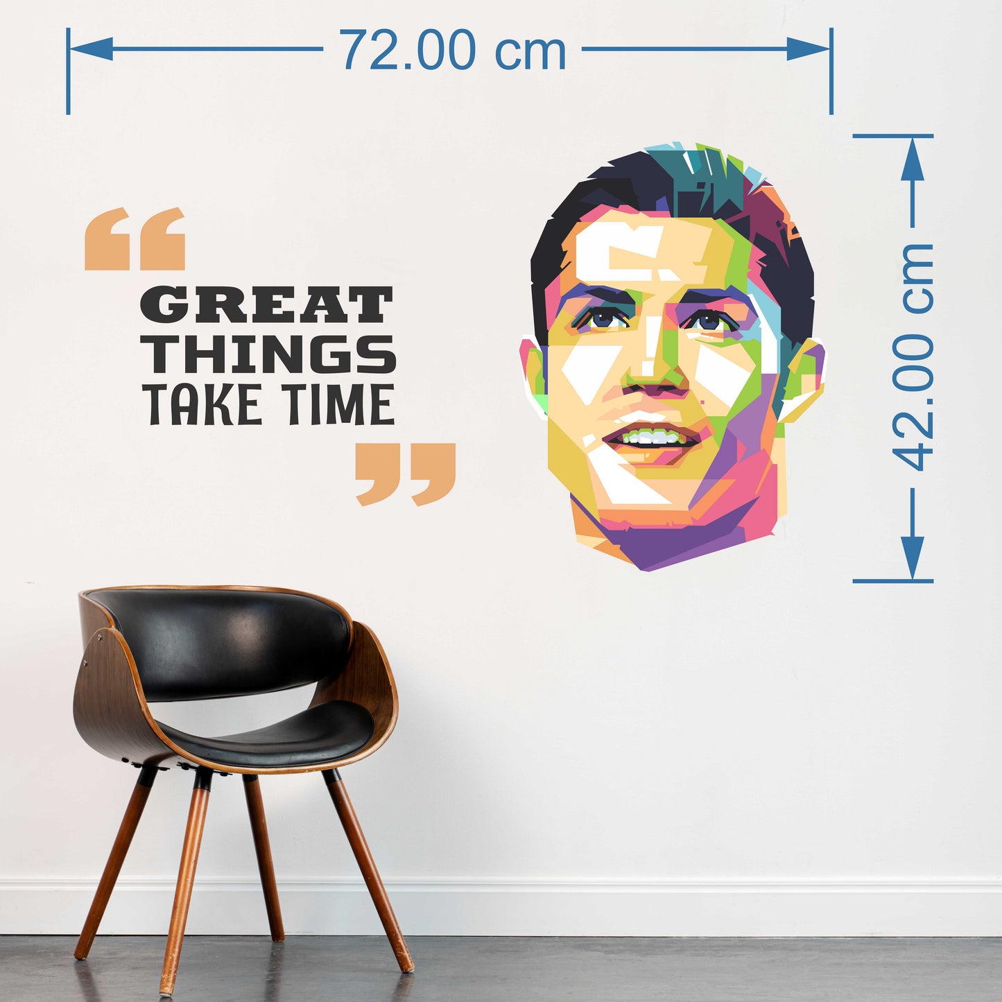 iberry's Inspirational Motivational Quotes Wall Sticker, Great Things Takes time"- 42 x 72 cm Wall Stickers for Study- Office-07