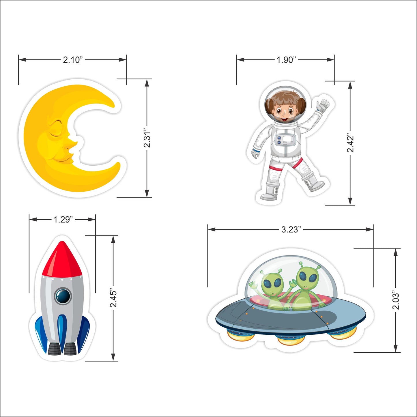 iberry's 50 pcs Stickers for Laptop Mobile Phones Computer Bicycle Luggage Scrapbooks Gadgets Waterproof Stickers,Space Themed Sticker, Laptop Sticker-Set of 50 Stickers -(05)