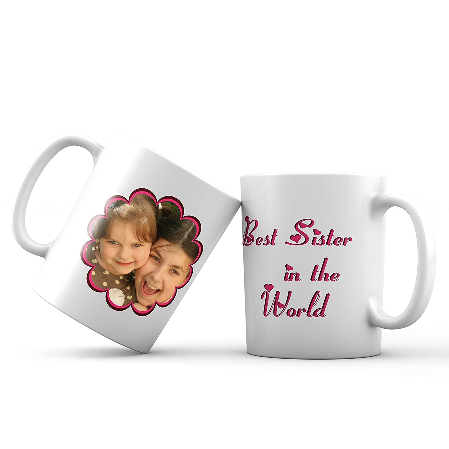 iberry's Customized/ Personalized Photo Coffee Mugs | Best sister in the world customized photo mug | customized photo mug for siblings - (71)