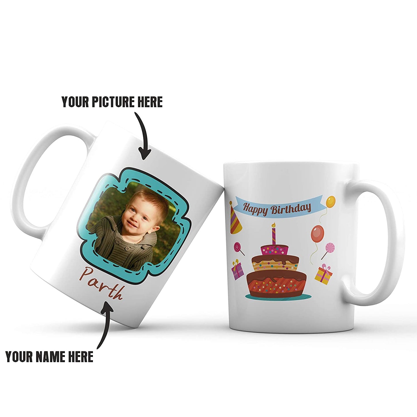 iberry's Customized/ Personalized Photo Coffee Mugs | Gift for Birthday | Birthday gift customized Photo mug - (67)