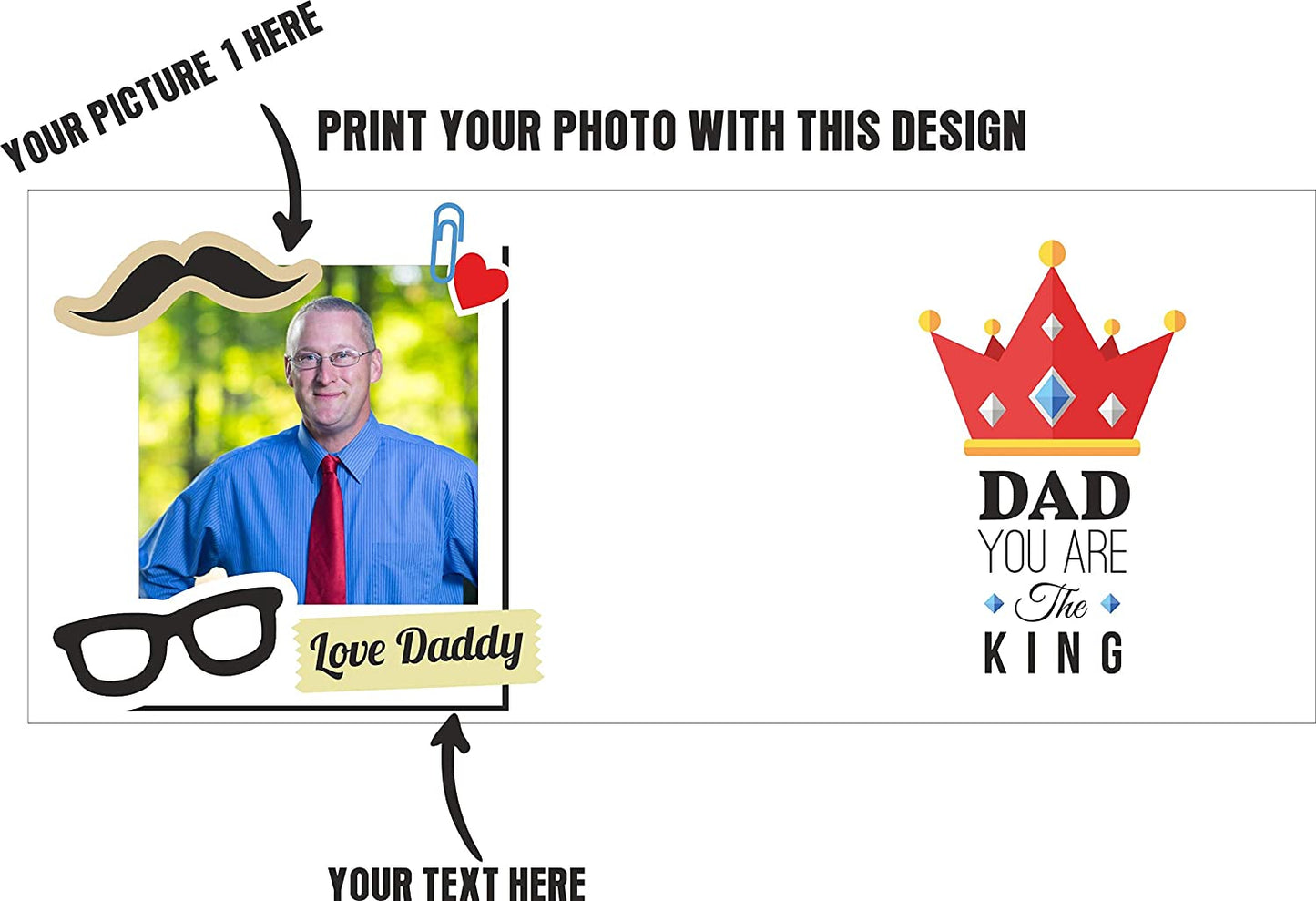 iberry's Customized/ Personalized Photo Coffee Mugs | Gift for dad | Dad you are the best - (63)