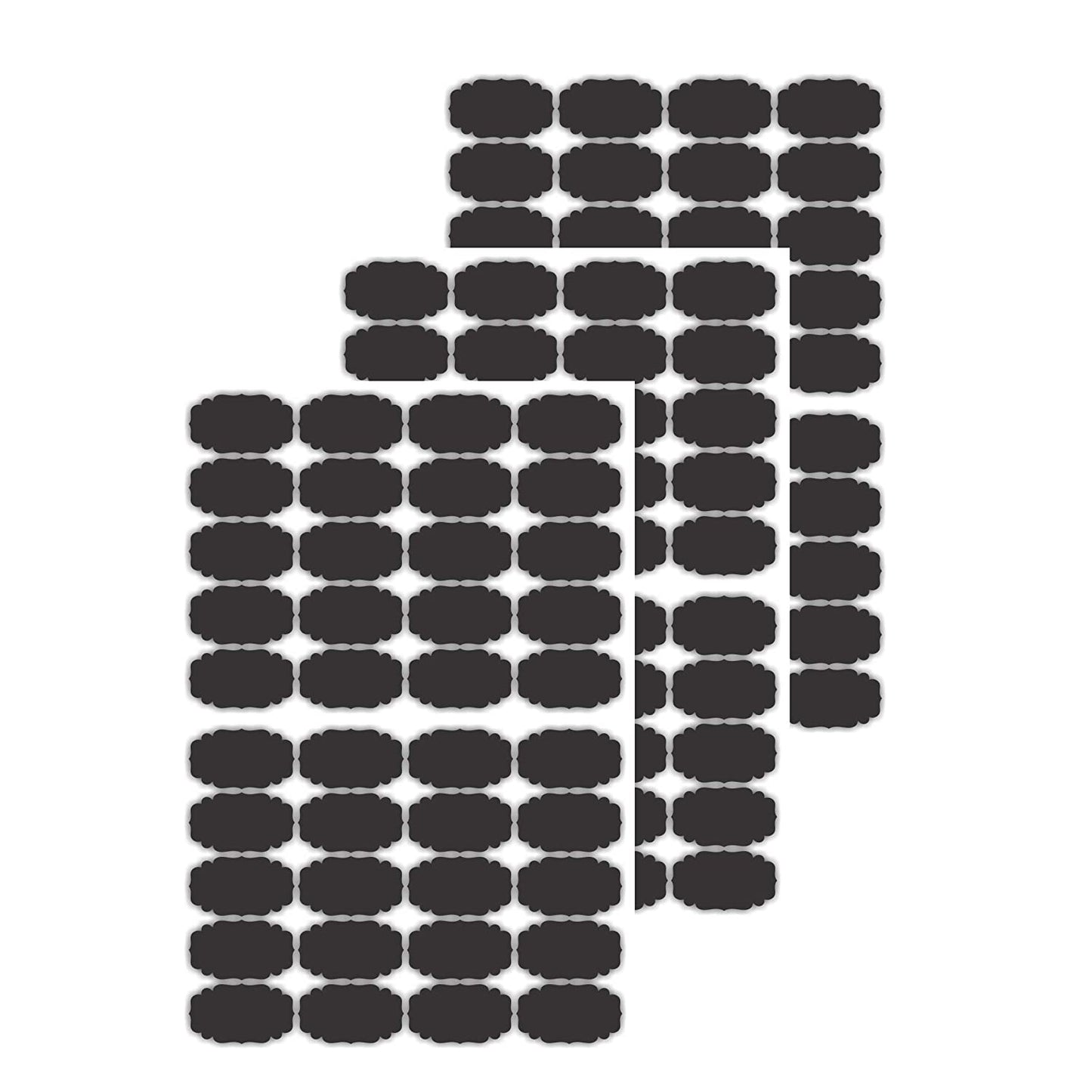 iberry's Waterproof Vinyl Chalkboard Stickers for Mason Jars Glass Bottle, Decals Craft, Kitchen Jar (Paper, 7 cm x 4 cm, Black, 120 Piece)
