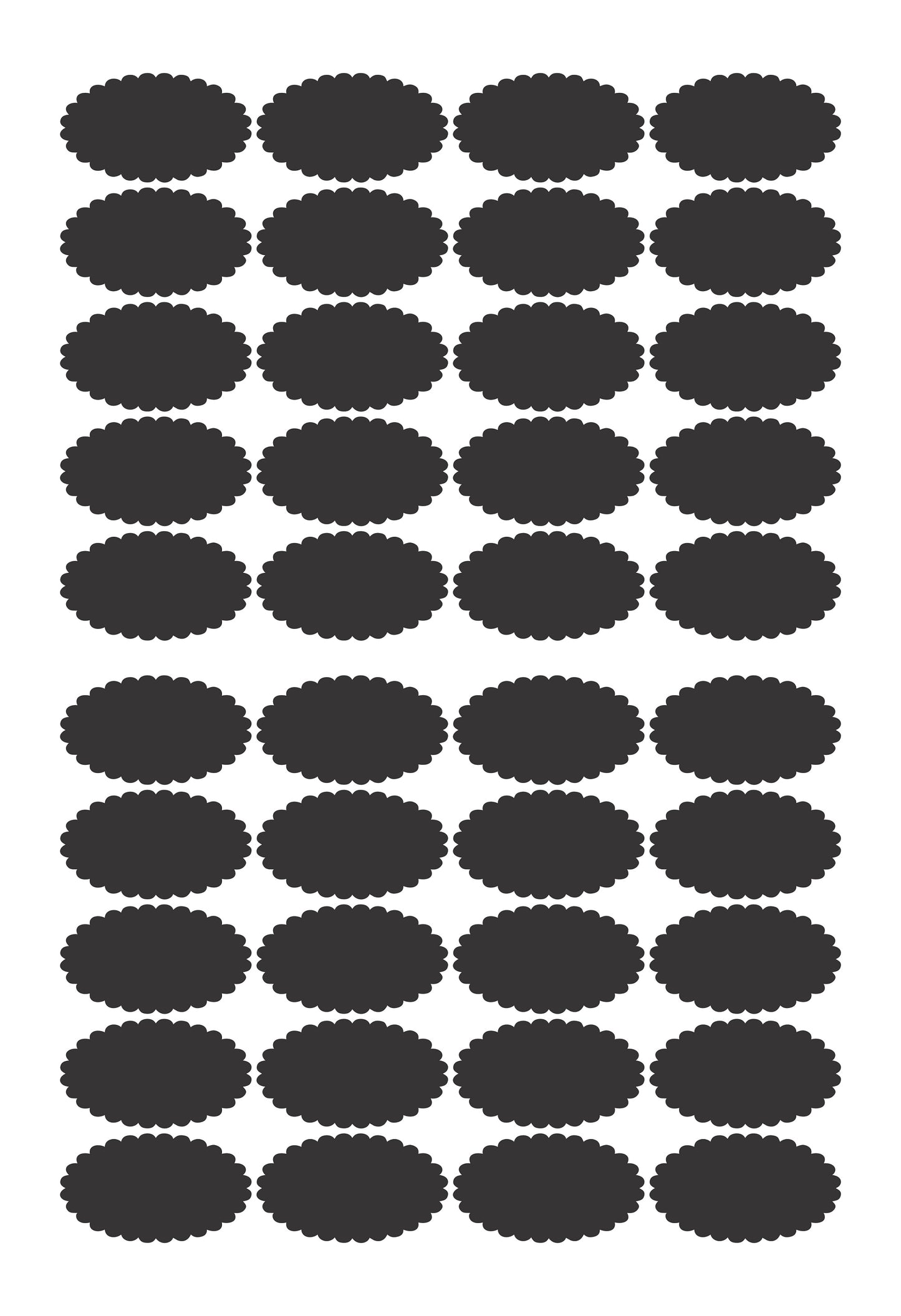 iberry's 108 pieces Waterproof Vinyl Stickers for Mason Jars Glass Bottle, Decals Craft, Kitchen Jar (Paper, 7 cm x 4 cm, Black, 108 Piece) -(8)