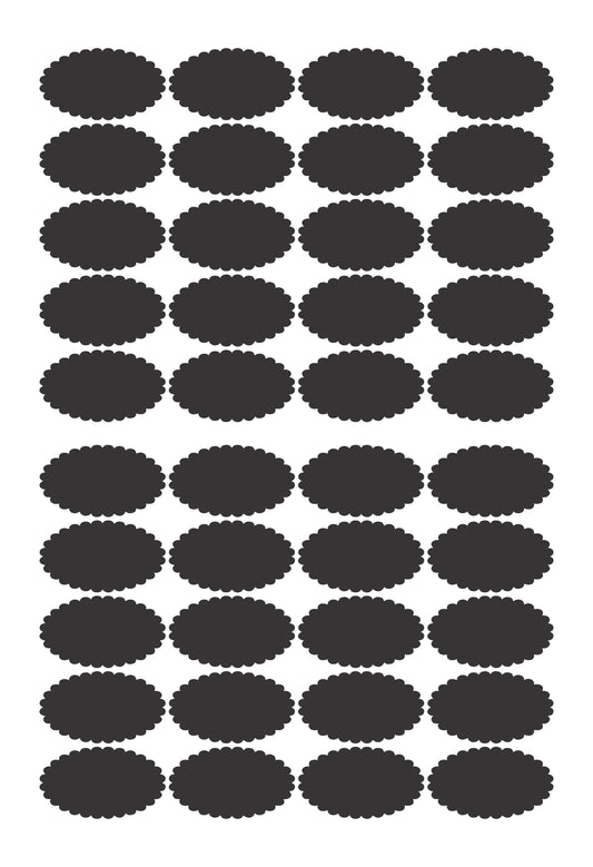 iberry's 108 pieces Waterproof Vinyl Stickers for Mason Jars Glass Bottle, Decals Craft, Kitchen Jar (Paper, 7 cm x 4 cm, Black, 108 Piece) -(8)