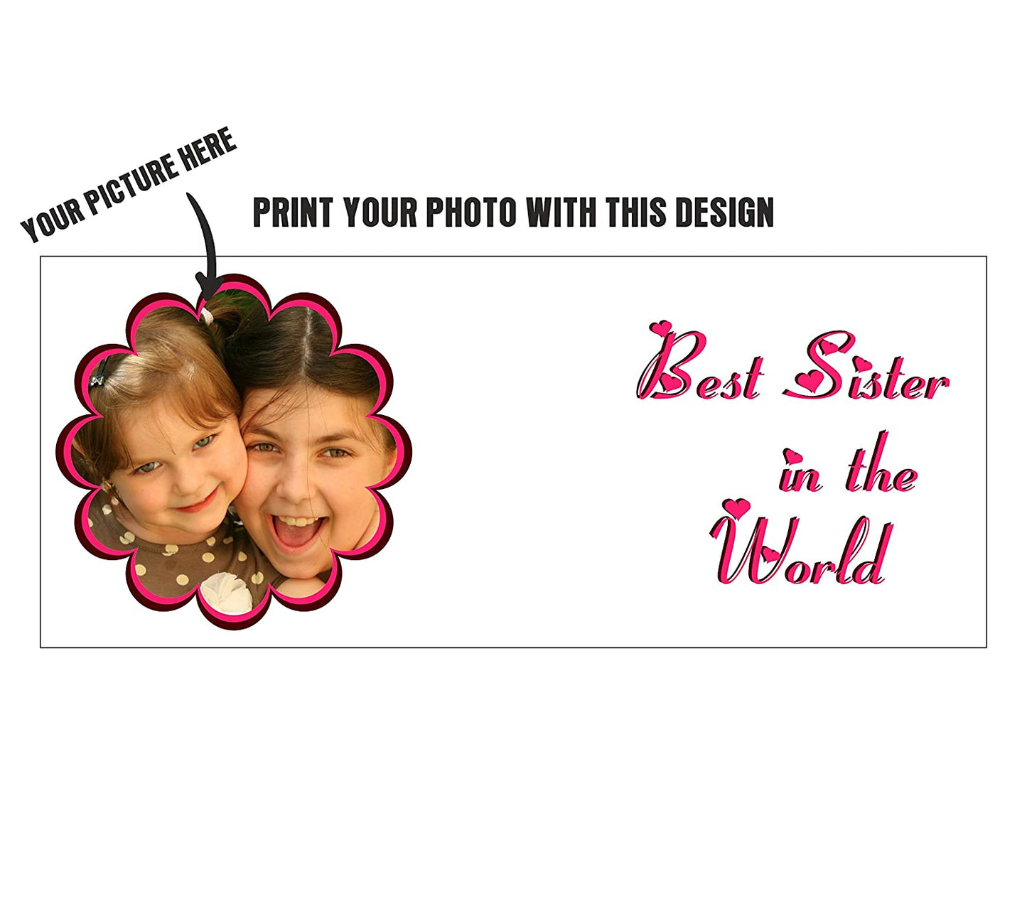 iberry's Customized/ Personalized Photo Coffee Mugs | Best sister in the world customized photo mug | customized photo mug for siblings - (71)