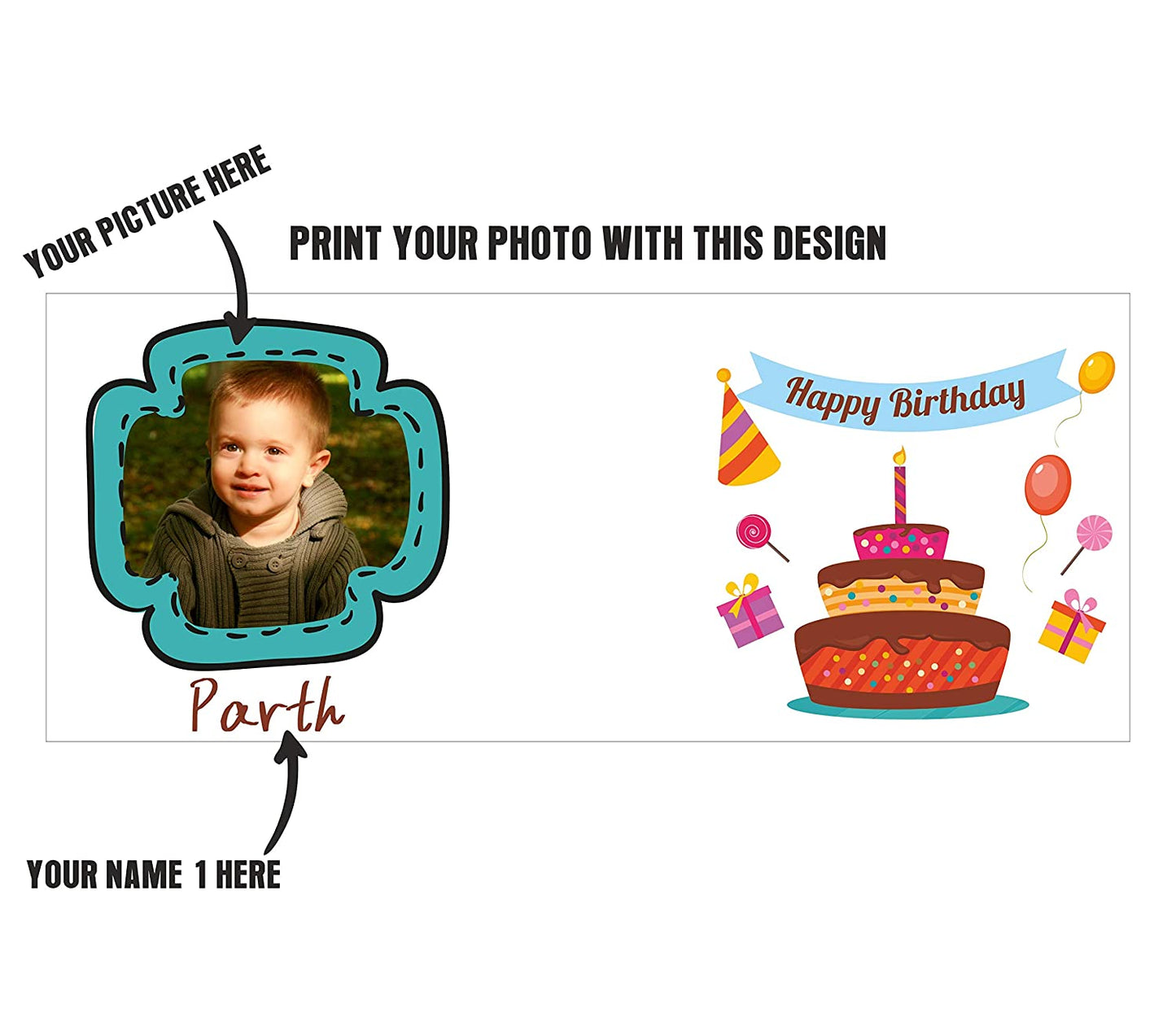 iberry's Customized/ Personalized Photo Coffee Mugs | Gift for Birthday | Birthday gift customized Photo mug - (67)