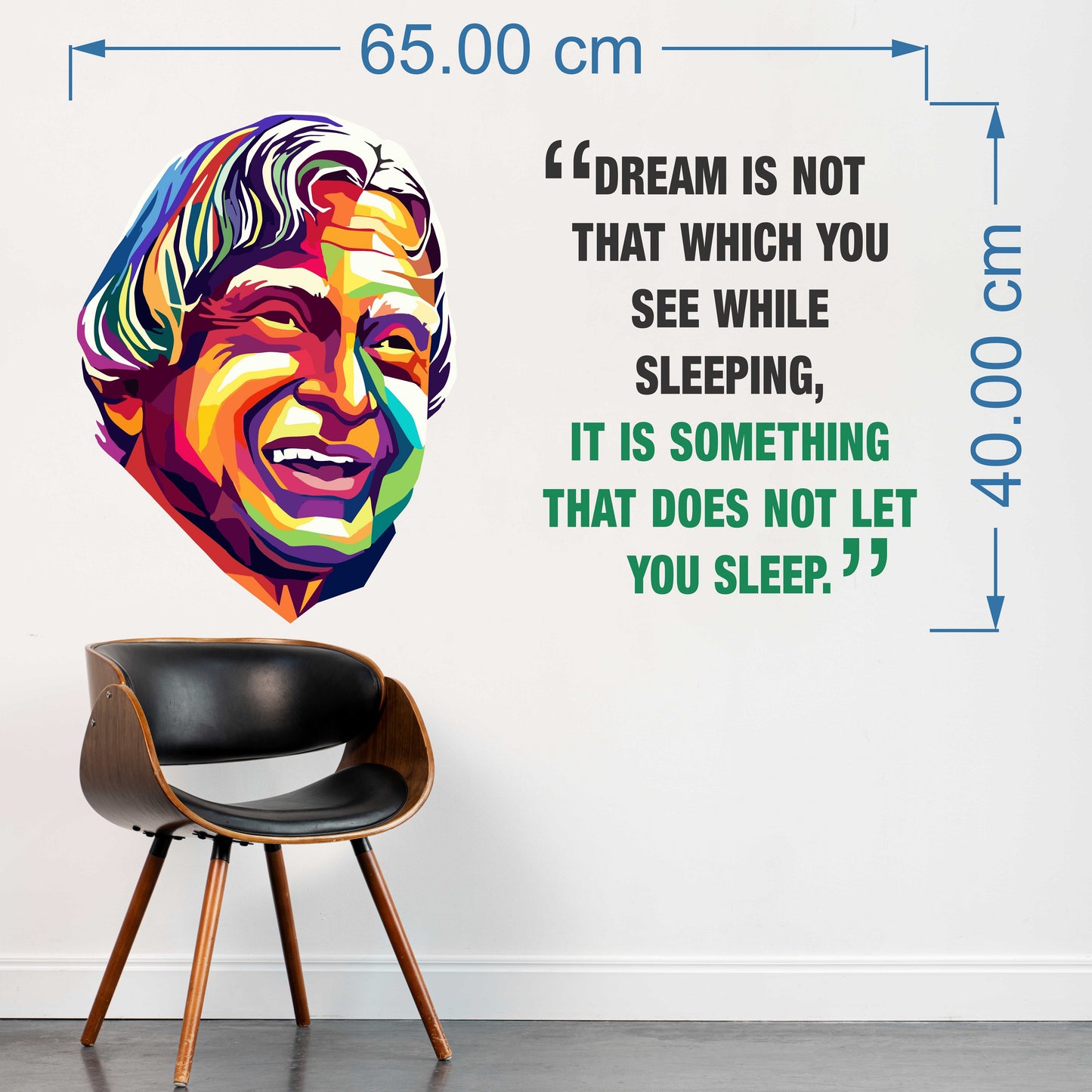 iberry's Inspirational Motivational Quotes Wall Sticker, Dream is Something That Does not let You Sleep"- 40 x 65 cm Wall Stickers for Study- Office-008