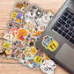 iberry's 50 pcs Stickers for Laptop Phones Computer Bicycle Luggage Scrapbooks Gadgets Waterproof Stickers|Stickers for Kids| Animals Stickers| Cute Animal Stickers-Set of 50 Stickers (10)