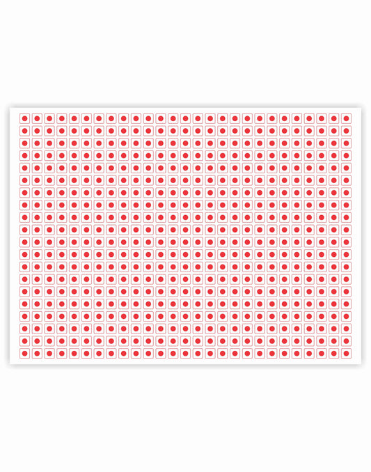 iberry's Self Adhensive 540 Non Veg Stickers Red for Food Packaging|Size 10 x 10 mm| Food Label Stickers
