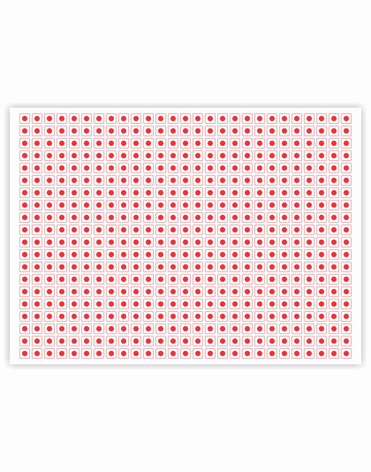 iberry's Self Adhensive 540 Non Veg Stickers Red for Food Packaging|Size 10 x 10 mm| Food Label Stickers