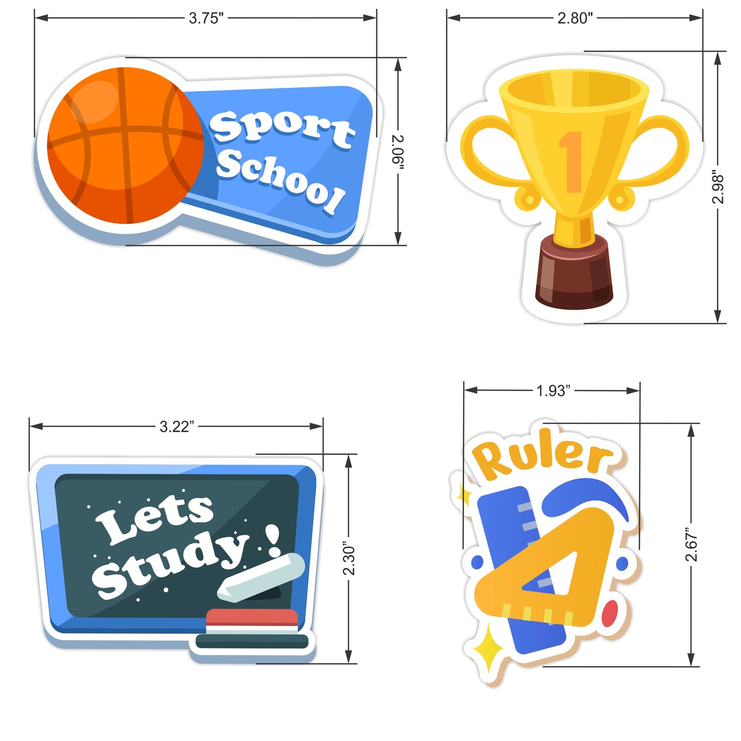 iberry's 50 pcs Stickers for Laptop Phones Computer Bicycle Luggage Scrapbooks Gadgets Waterproof Stickers|Stickers for Students| School Themed| College Stickers-Set of 50 Stickers (08)