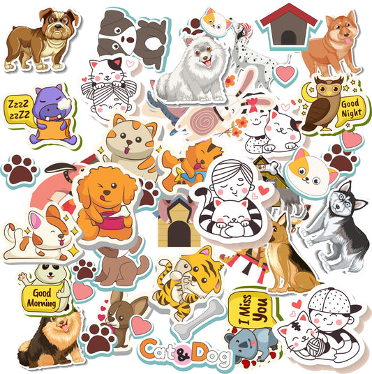 iberry's 50 pcs Stickers for Laptop Phones Computer Bicycle Luggage Scrapbooks Gadgets Waterproof Stickers|Stickers for Kids| Animals Stickers| Cute Animal Stickers-Set of 50 Stickers (10)