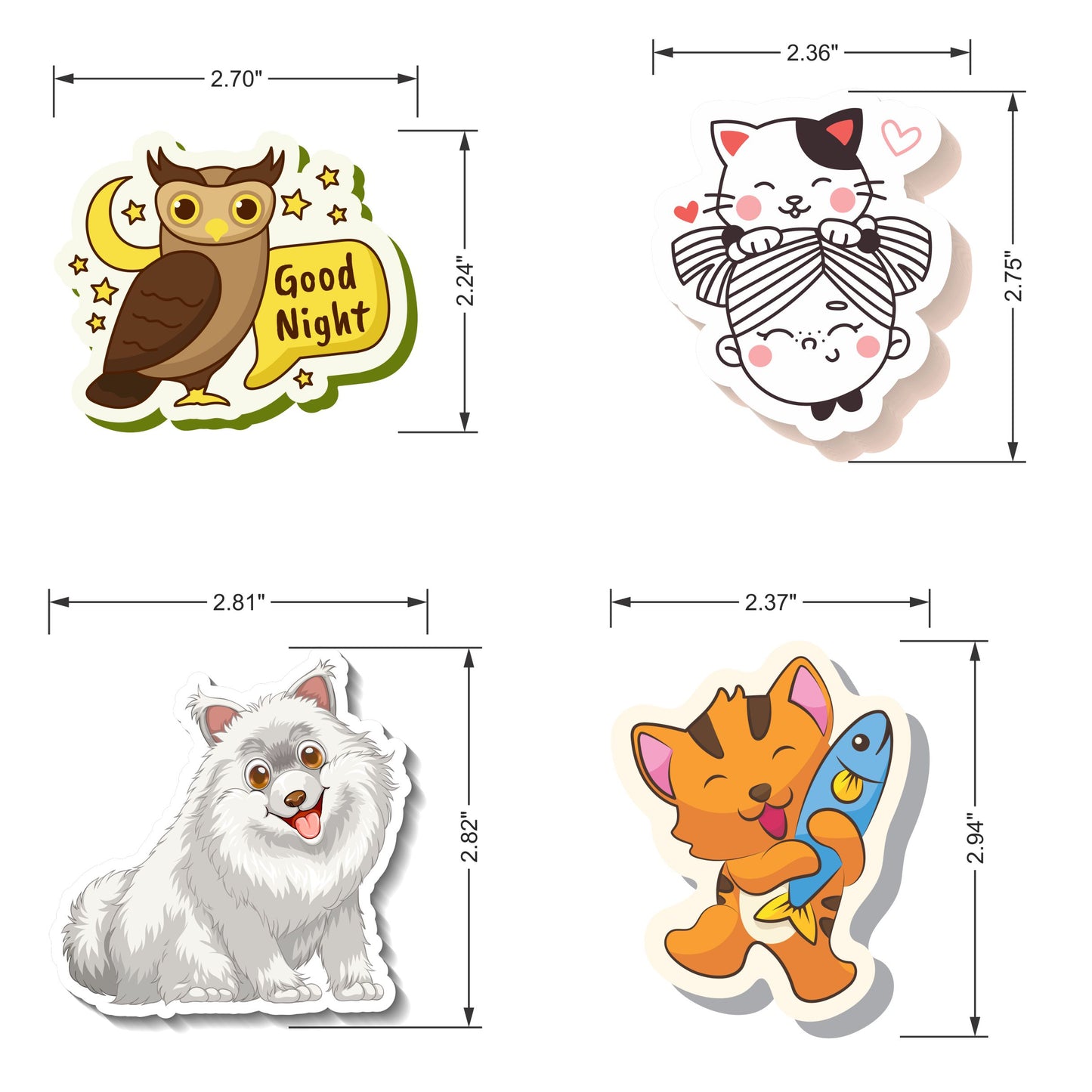 iberry's 50 pcs Stickers for Laptop Phones Computer Bicycle Luggage Scrapbooks Gadgets Waterproof Stickers|Stickers for Kids| Animals Stickers| Cute Animal Stickers-Set of 50 Stickers (10)