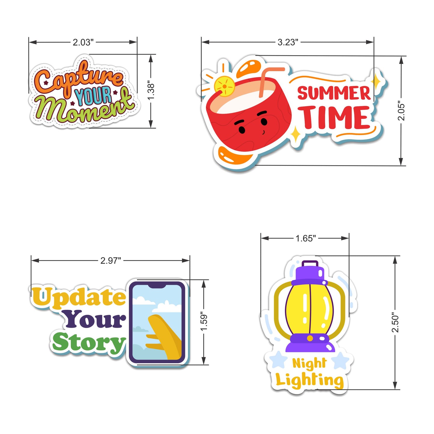 iberry's 50 pcs Stickers for Laptop Mobile Phones Computer Bicycle Luggage Scrapbooks Gadgets Waterproof Stickers|Travel Quotes, Luggage tag Stickers|Laptop Sticker-Set of 50 Stickers (09)