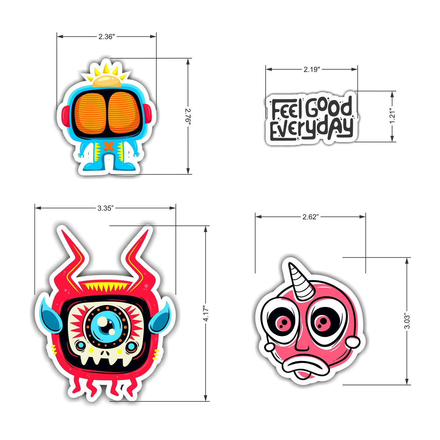 iberry's 50 pcs Stickers for Laptop Mobile Phones Computer Bicycle Luggage Scrapbooks Gadgets | Waterproof Stickers|Monster Collection Stickers| Laptop Sticker- Set of 50 Stickers (03)