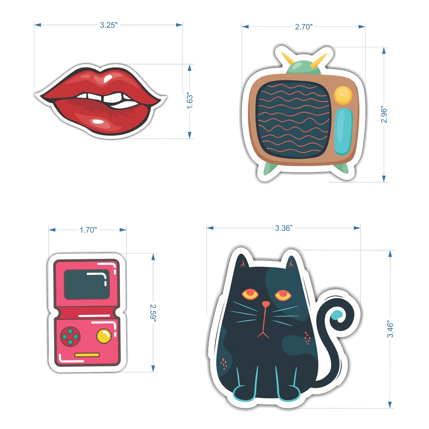 iberry's Vinyl Waterproof Stickers for Laptop Mobile Phones Computer Bicycle Luggage Scrapbooks Gadgets Laptop - Set of 50 Pieces Stickers 01