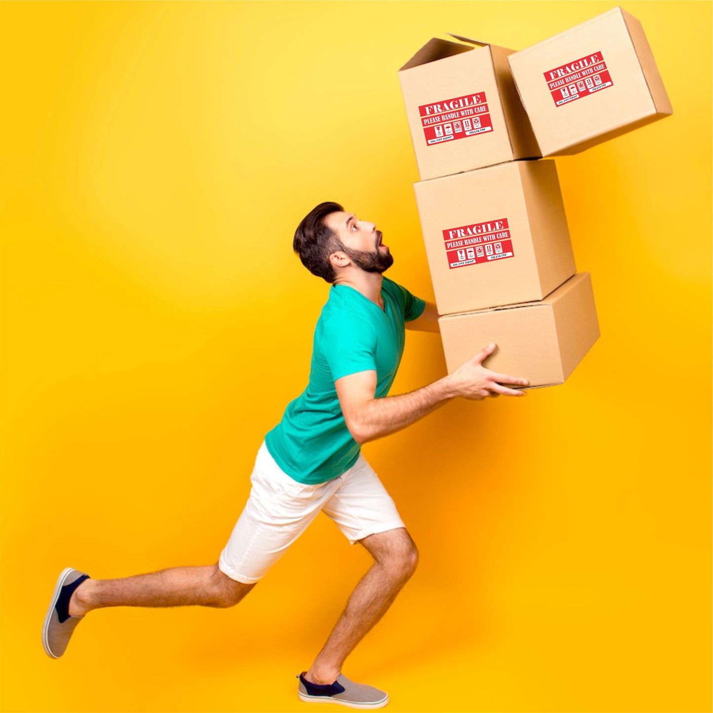 iberry's 3 x 5 inches Fragile Sticker Handle with care Safety Sticker for shipping packaging and movement of goods-01