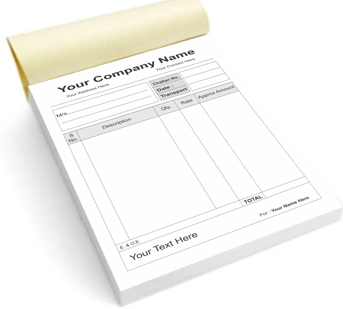 Bill Book (Binded-A4) Black & White