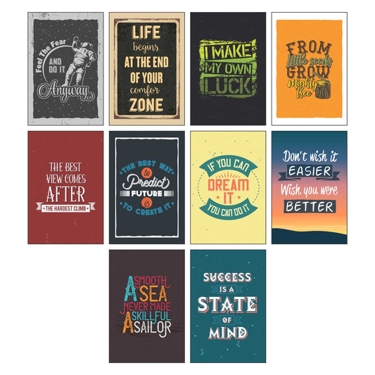 iberry's Motivational Quote Posters for Office and Student Room Walls |motivational posters (Size 28 x 43 CM, Pack of 10)-F