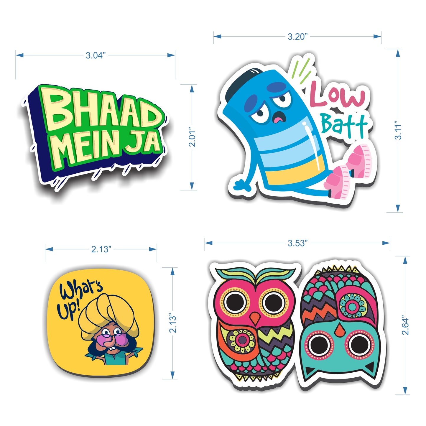 iberry's Stickers for Laptop Mobile Phones Computer Bicycle Luggage Scrapbooks Gadgets Waterproof Stickers|Funny Quirky Sticker|Funny Quotes Stickers|Laptop Sticker-Set of 50 Stickers (06)