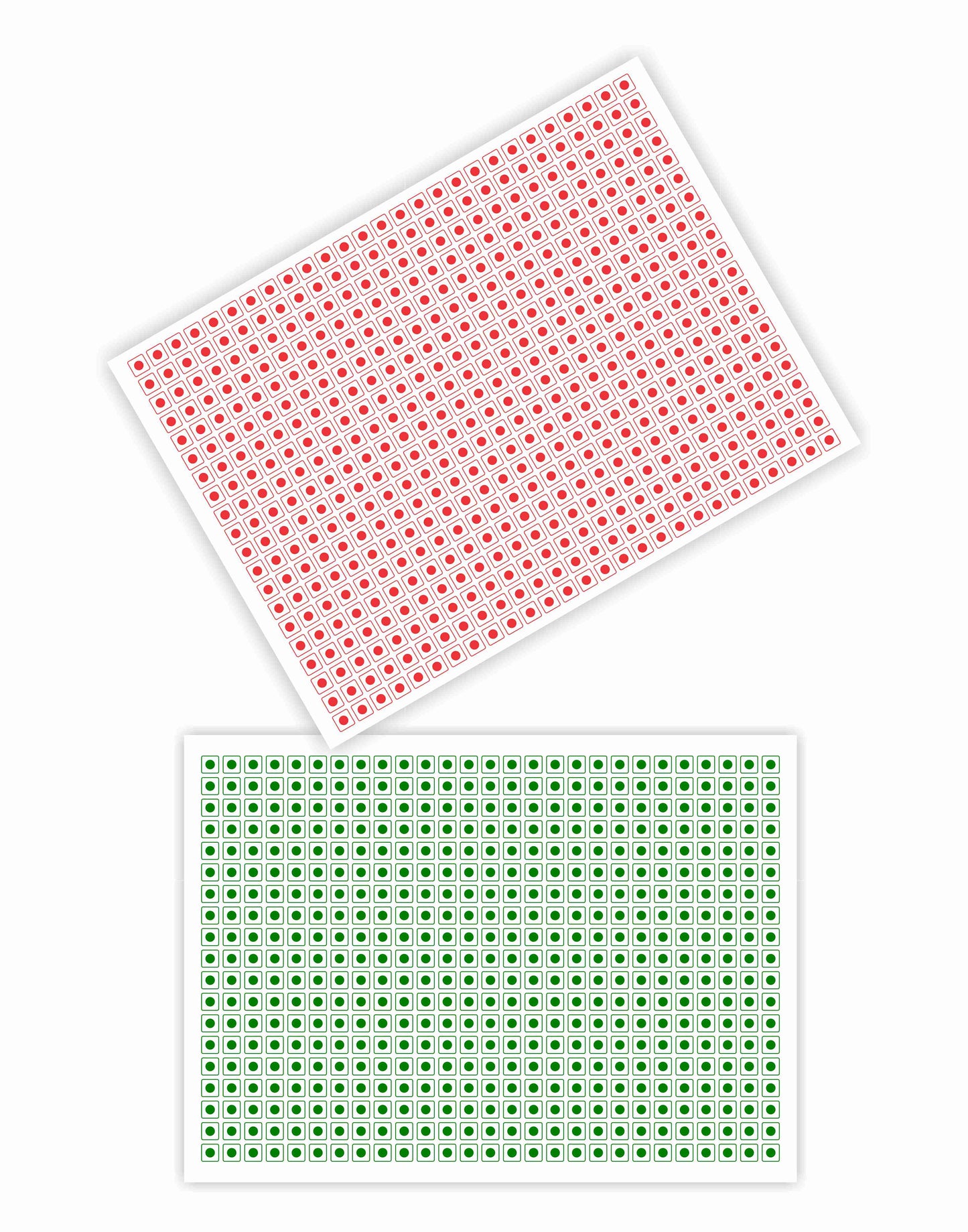 iberry's Self Adhensive 540 Veg Stickers Green & 540 Non Veg Stickers Red for Food Packaging|Size 10 x 10 mm| Food Label Stickers