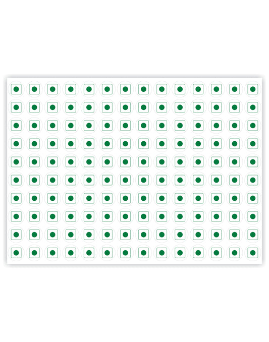 iberry's Self Adhensive 540 Veg Stickers Green Round Shape for Food Packaging|Size 9 mm Dia| Food Label Stickers