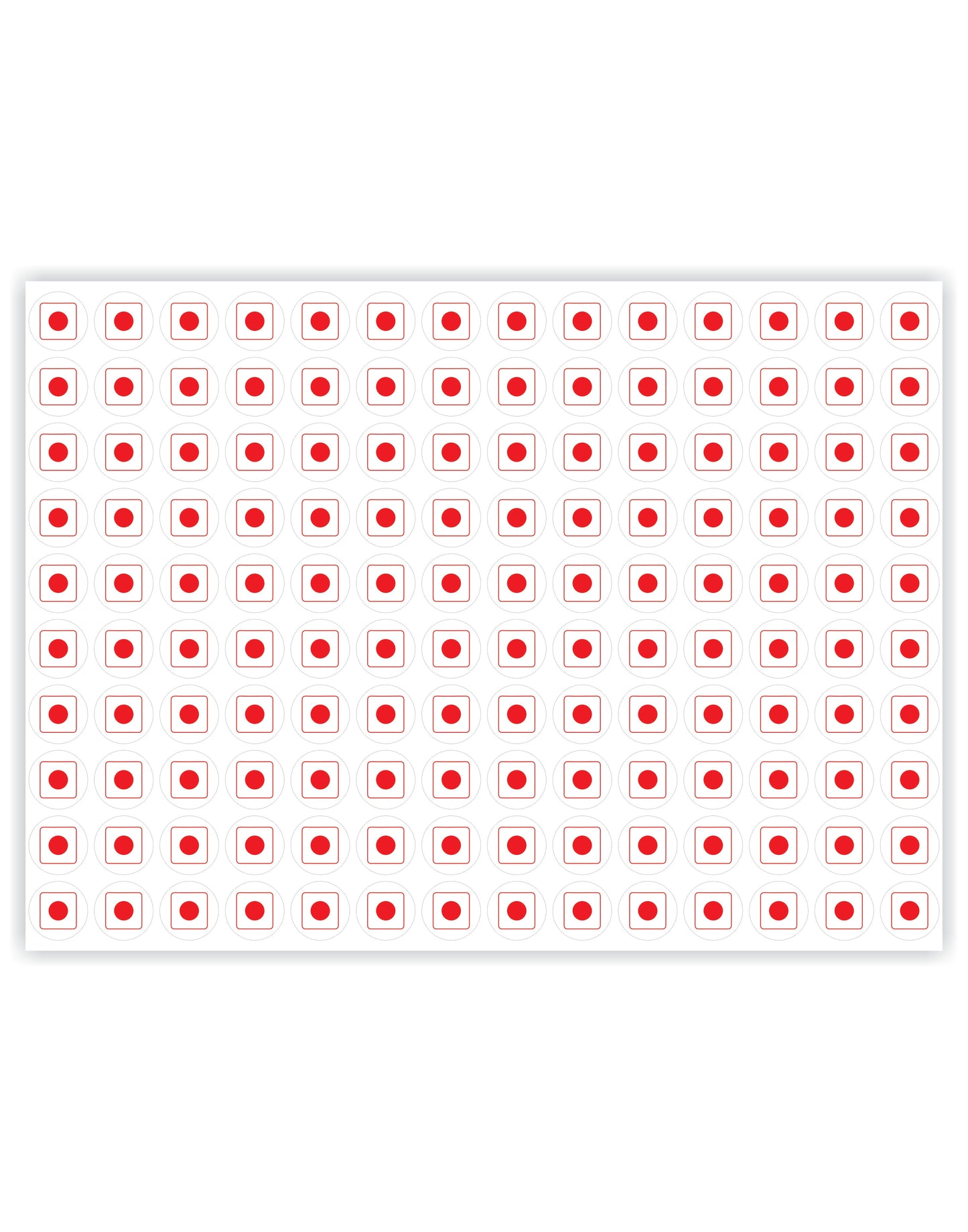 iberry's Self Adhensive 540 Non Veg Stickers Red for Food Packaging|Size 9 mm Dia| Food Label Stickers