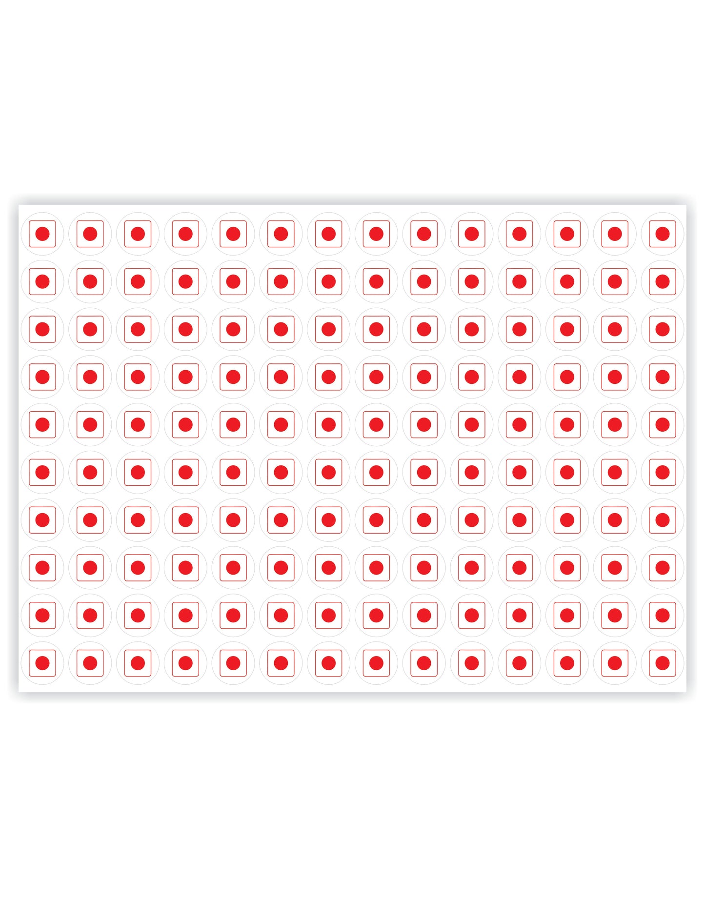 iberry's Self Adhensive 540 Non Veg Stickers Red for Food Packaging|Size 9 mm Dia| Food Label Stickers